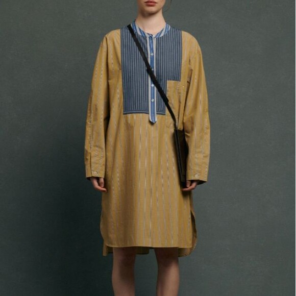 Soeur Annaelle Poplin Shirt Dress 36 US Small 100% Cotton Long Sleeve Tunic - Picture 3 of 10